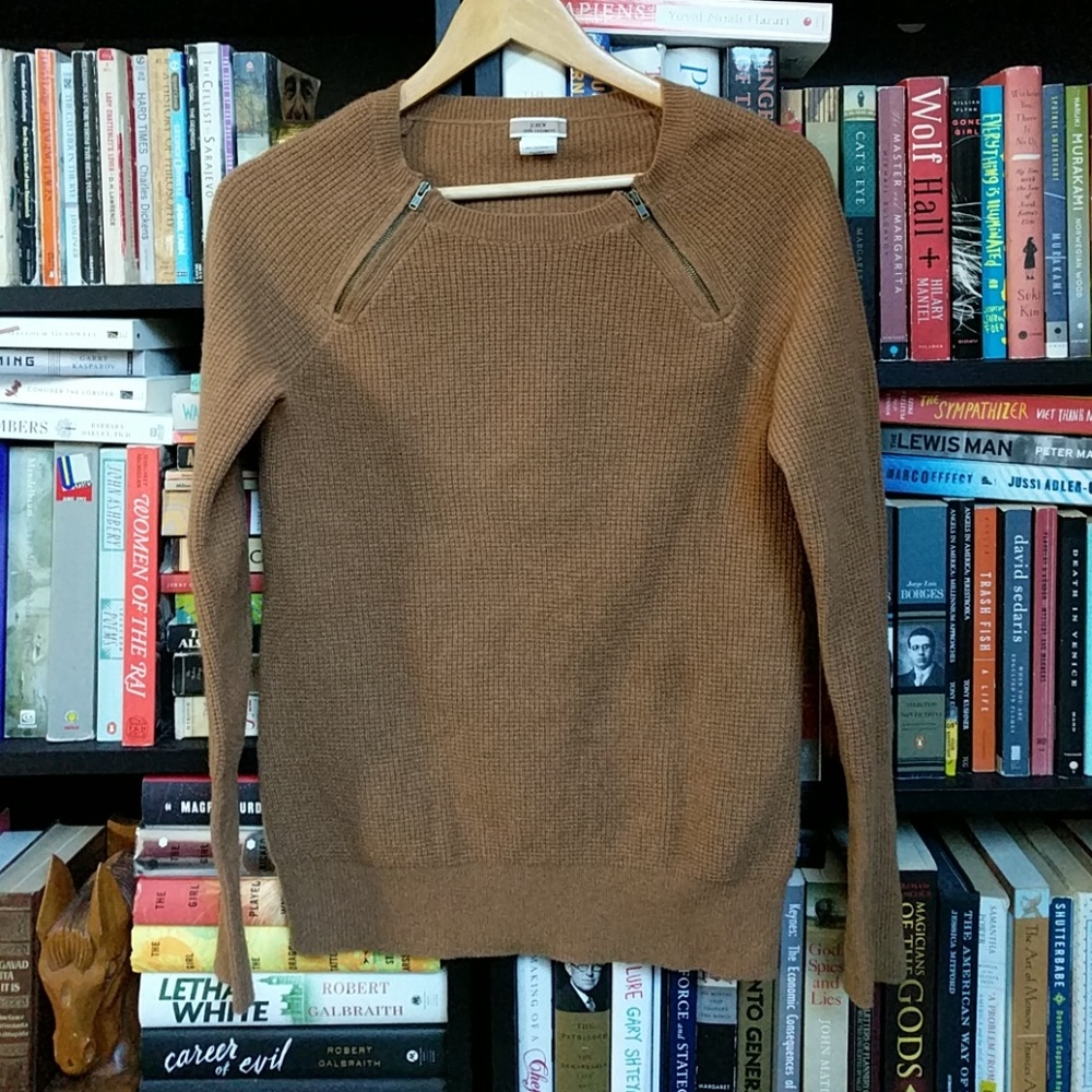 J. Crew cashmere waffle knit sweater